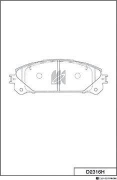 MK Kashiyama D2316H - Bremžu uzliku kompl., Disku bremzes www.autospares.lv