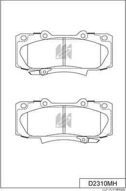 MK Kashiyama D2310MH - Bremžu uzliku kompl., Disku bremzes www.autospares.lv