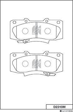 MK Kashiyama D2310M - Brake Pad Set, disc brake www.autospares.lv