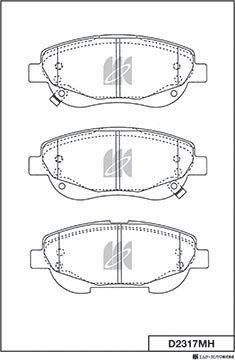 MK Kashiyama D2317MH - Bremžu uzliku kompl., Disku bremzes www.autospares.lv