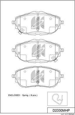 MK Kashiyama D2330MHP - Bremžu uzliku kompl., Disku bremzes www.autospares.lv