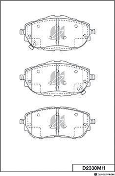 MK Kashiyama D2330MH - Bremžu uzliku kompl., Disku bremzes www.autospares.lv