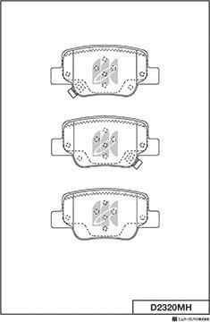 MK Kashiyama D2320MH - Bremžu uzliku kompl., Disku bremzes www.autospares.lv