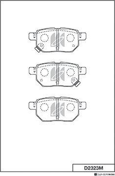 MK Kashiyama D2323M - Brake Pad Set, disc brake www.autospares.lv