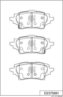 MK Kashiyama D2375MH - Bremžu uzliku kompl., Disku bremzes www.autospares.lv