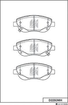 MK Kashiyama D2293MH - Bremžu uzliku kompl., Disku bremzes www.autospares.lv