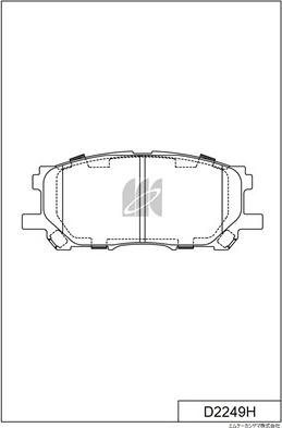 MK Kashiyama D2249H - Bremžu uzliku kompl., Disku bremzes www.autospares.lv