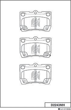 MK Kashiyama D2243MH - Bremžu uzliku kompl., Disku bremzes www.autospares.lv