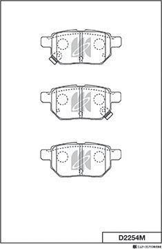 MK Kashiyama D2254M - Тормозные колодки, дисковые, комплект www.autospares.lv