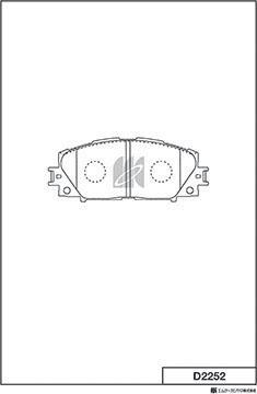 MK Kashiyama D2252 - Тормозные колодки, дисковые, комплект www.autospares.lv