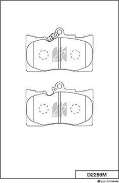 MK Kashiyama D2266M - Bremžu uzliku kompl., Disku bremzes www.autospares.lv