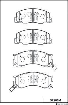 MK Kashiyama D2201M - Bremžu uzliku kompl., Disku bremzes www.autospares.lv