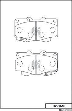 MK Kashiyama D2215M - Bremžu uzliku kompl., Disku bremzes autospares.lv