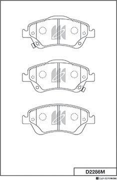 MK Kashiyama D2286M - Bremžu uzliku kompl., Disku bremzes www.autospares.lv