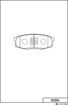 MK Kashiyama D2281 - Тормозные колодки, дисковые, комплект www.autospares.lv