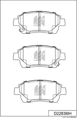 MK Kashiyama D2283MH - Bremžu uzliku kompl., Disku bremzes www.autospares.lv
