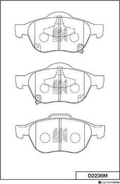 MK Kashiyama D2236M - Bremžu uzliku kompl., Disku bremzes autospares.lv