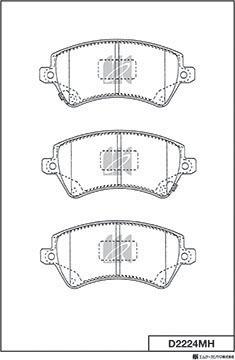 MK Kashiyama D2224MH - Bremžu uzliku kompl., Disku bremzes www.autospares.lv