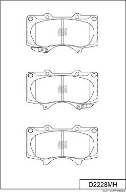 MK Kashiyama D2228MH - Brake Pad Set, disc brake www.autospares.lv