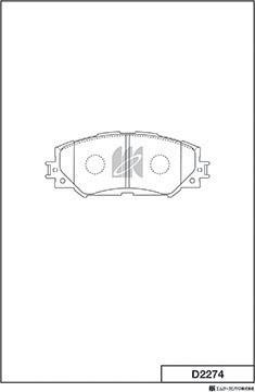 MK Kashiyama D2274 - Bremžu uzliku kompl., Disku bremzes www.autospares.lv