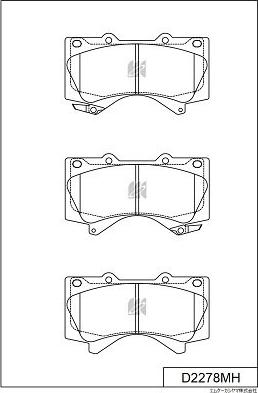 MK Kashiyama D2278MH - Brake Pad Set, disc brake www.autospares.lv