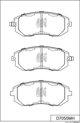 MK Kashiyama D7055MH - Bremžu uzliku kompl., Disku bremzes www.autospares.lv