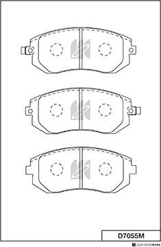 MK Kashiyama D7055M - Bremžu uzliku kompl., Disku bremzes www.autospares.lv