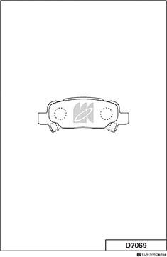 MK Kashiyama D7069 - Brake Pad Set, disc brake www.autospares.lv