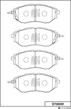 MK Kashiyama D7060M - Brake Pad Set, disc brake www.autospares.lv