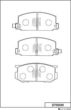 MK Kashiyama D7005M - Brake Pad Set, disc brake www.autospares.lv