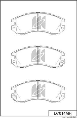 MK Kashiyama D7014MH - Bremžu uzliku kompl., Disku bremzes www.autospares.lv