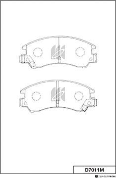 MK Kashiyama D7011M - Bremžu uzliku kompl., Disku bremzes www.autospares.lv