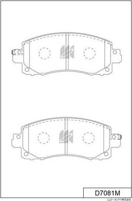 MK Kashiyama D7081M - Bremžu uzliku kompl., Disku bremzes www.autospares.lv