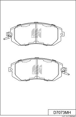 MK Kashiyama D7073MH - Bremžu uzliku kompl., Disku bremzes www.autospares.lv