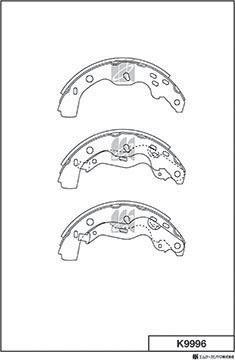 MK Kashiyama K9996 - Bremžu loku komplekts www.autospares.lv