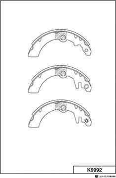 MK Kashiyama K9992 - Bremžu loku komplekts www.autospares.lv