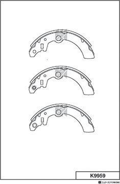 MK Kashiyama K9959 - Bremžu loku komplekts www.autospares.lv