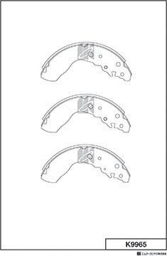 MK Kashiyama K9965 - Bremžu loku komplekts www.autospares.lv