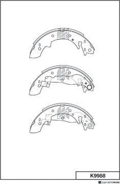 MK Kashiyama K9988 - Bremžu loku komplekts www.autospares.lv