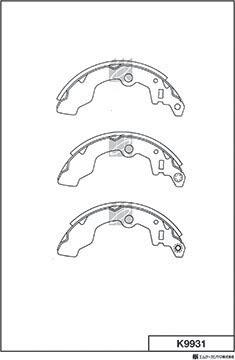 MK Kashiyama K9931 - Bremžu loku komplekts www.autospares.lv