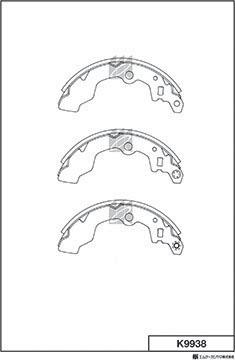 MK Kashiyama K9938 - Bremžu loku komplekts www.autospares.lv