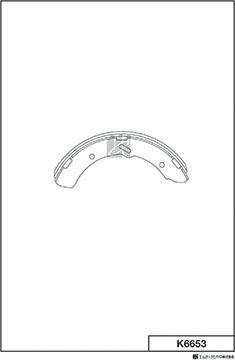 MK Kashiyama K6653 - Brake Shoe Set www.autospares.lv