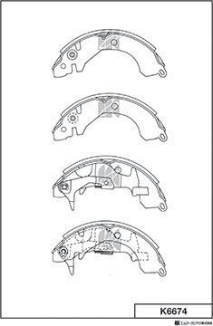 MK Kashiyama K6674 - Bremžu loku komplekts www.autospares.lv