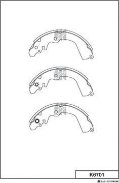 MK Kashiyama K6701 - Bremžu loku komplekts www.autospares.lv