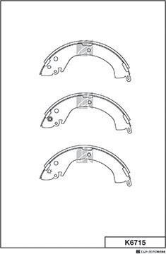 MK Kashiyama K6715 - Bremžu loku komplekts www.autospares.lv