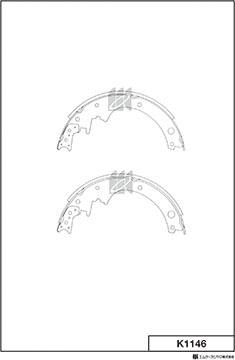 MK Kashiyama K1146 - Bremžu loku komplekts www.autospares.lv