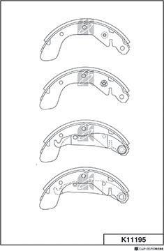 MK Kashiyama K11195 - Bremžu loku komplekts www.autospares.lv