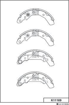 MK Kashiyama K11169 - Bremžu loku komplekts www.autospares.lv