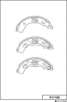 MK Kashiyama K11186 - Bremžu loku komplekts www.autospares.lv