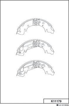 MK Kashiyama K11179 - Bremžu loku komplekts www.autospares.lv